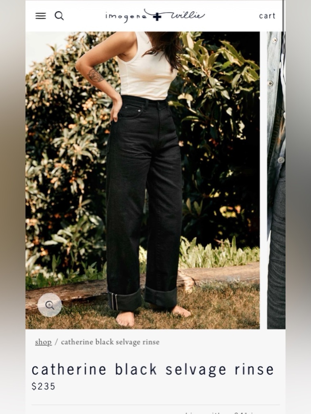 Imogene and Willie Catherine selvage black 26
